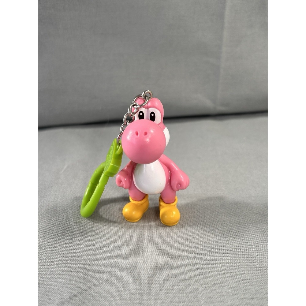 Nintendo Super Mario Yoshi Pink Backpack Charm 5.5" Keychain